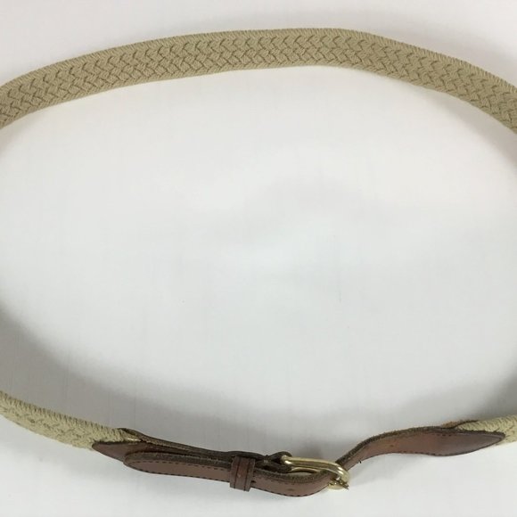 Olive and Leather Braided Belt - Picture 2 of 4